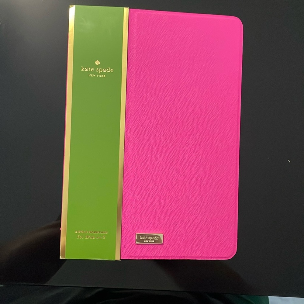 Kate Spade Vibrant Pink and Green Bifold hard case for air pad 2